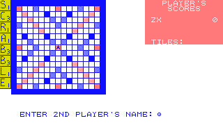 The Computer Edition of Scrabble Brand Crossword Game (Amstrad CPC) screenshot: Enter the names of the players.