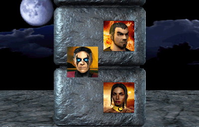 Mortal Kombat 4 (Arcade) screenshot: Fighters list