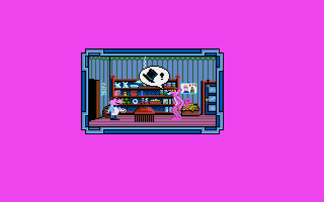 Pink Panther (Amiga) screenshot: Buying the hat