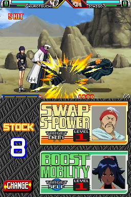 Bleach: The Blade of Fate (Nintendo DS) screenshot: Take that punk