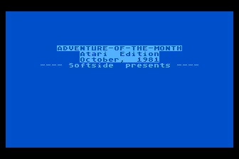 Crime Adventure (Atari 8-bit) screenshot: Title Screen