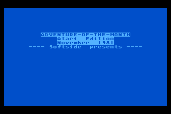 Around the World Adventure (Atari 8-bit) screenshot: Startup