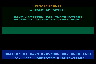 Hopper (Atari 8-bit) screenshot: Title Screen