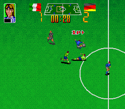 Super Soccer Champ (SNES) screenshot: "Final game" against Germany