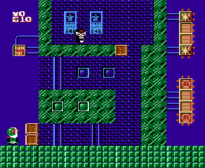 Kamen Rider Club: Gekitotsu Shocker Land (NES) screenshot: Second hero level