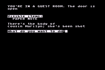 The Deadly Game (Atari 8-bit) screenshot: Marilyn, Yeah She's Dead Too