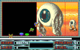 Powerstyx (Amiga) screenshot: Level 4