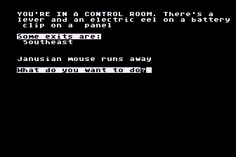 Menagerie (Atari 8-bit) screenshot: The Wants a Janusian Mouse