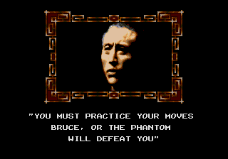 Dragon: The Bruce Lee Story (Genesis) screenshot: Even the bonus stage gets an intro.