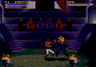 Dragon: The Bruce Lee Story (Genesis) screenshot: Battle against Johnny Sun