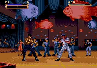 Dragon: The Bruce Lee Story (Genesis) screenshot: First fight in story mode.