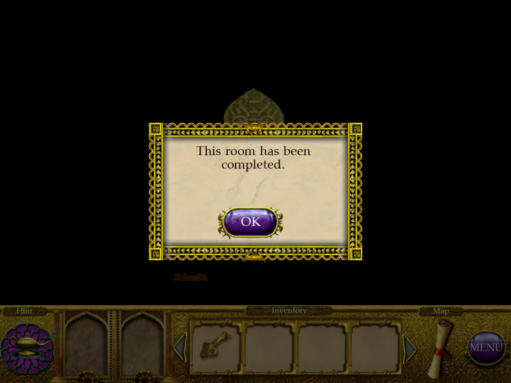 The Sultan's Labyrinth: A Royal Sacrifice (iPad) screenshot: This room is completed.