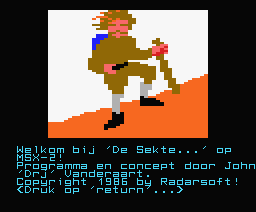 De Sekte... (MSX) screenshot: Welcome!