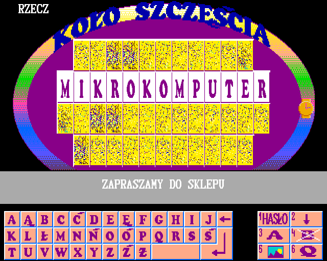Koło Szczęścia (Amiga) screenshot: Time for shopping