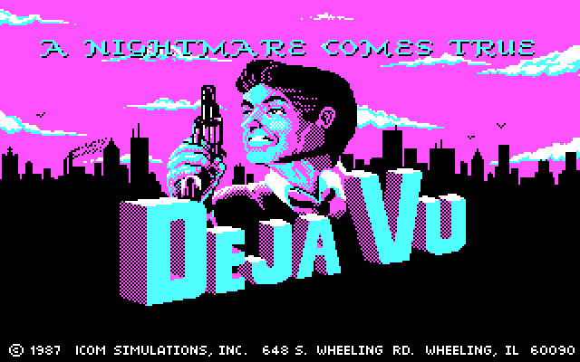 Deja Vu: A Nightmare Comes True!! (DOS) screenshot: The title screen