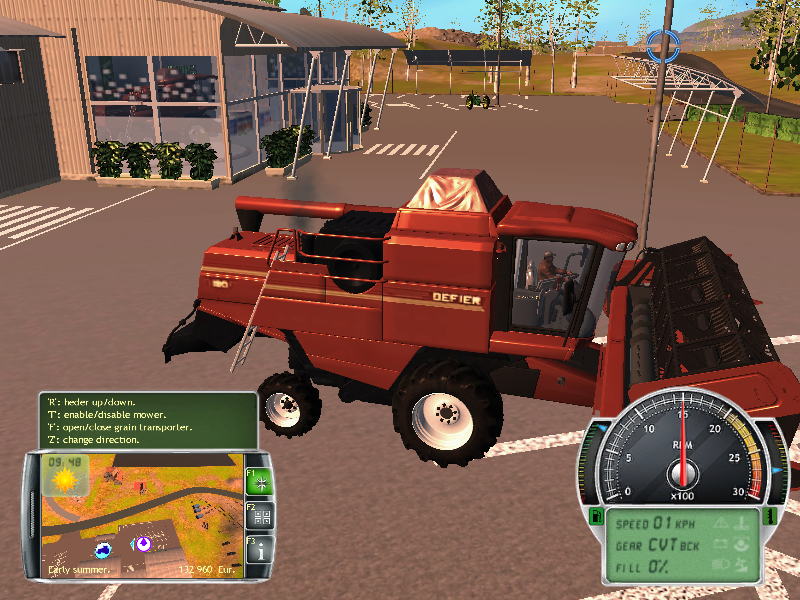 Professional Farmer 2014 (Windows) screenshot: Mine, all mine! Now the header does not fold, so if anyone gets in the way on the road home, they will be cropped. I'll leave the John Deere here for now.