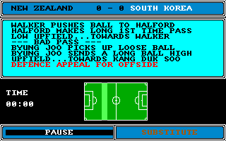 Tracksuit Manager (Amiga) screenshot: Watching another team play