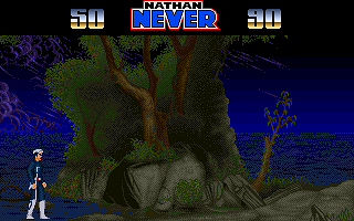 Nathan Never (Amiga) screenshot: Game start up location