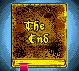 Walt Disney's Snow White and the Seven Dwarfs (Game Boy Color) screenshot: The End (Game Over)