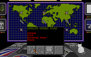 Global Commander (Amiga) screenshot: Satellite defence