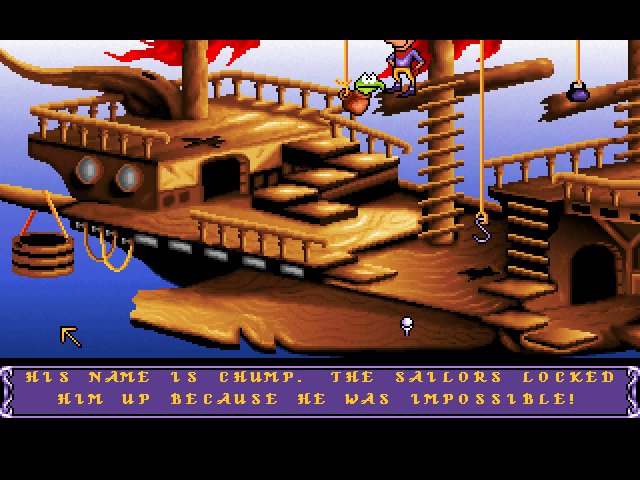 Goblins Quest 3 (Macintosh) screenshot: Meeting Chump