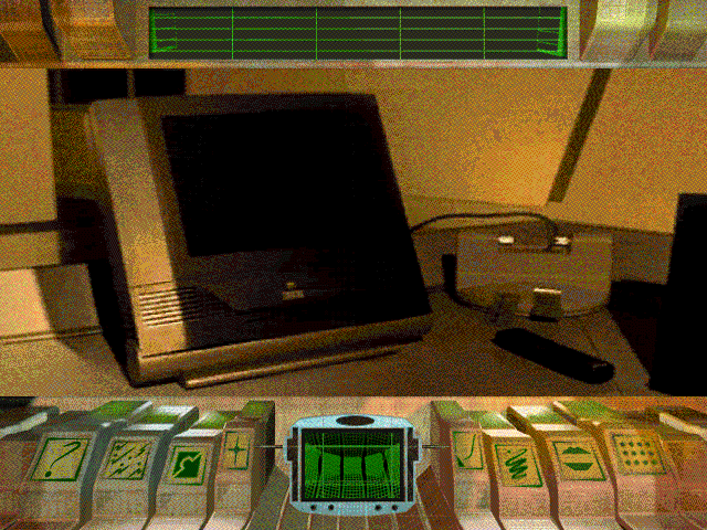 Nirvana X-ROM (Windows) screenshot: A vidphone on Jimi's desk