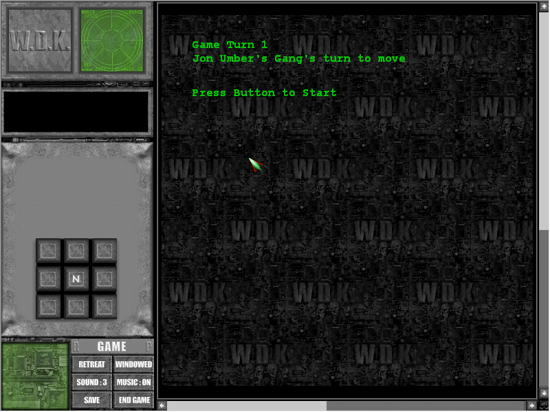 Armies of Armageddon: WDK-2K (Windows) screenshot: Demo scenario - player's first turn.