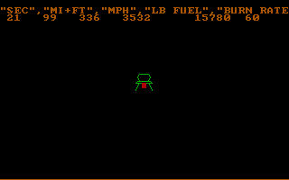 Rocket (DOS) screenshot: Bring 'er to a slow burn...