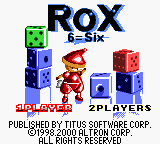 Rox (Game Boy Color) screenshot: The Title Screen.