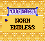 Rox (Game Boy Color) screenshot: Mode Select.
