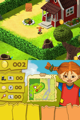Pippi Långstrump (Nintendo DS) screenshot: At a house