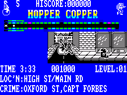 Hopper Copper (ZX Spectrum) screenshot: One of the criminals.