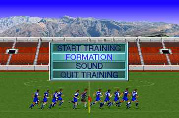 International Superstar Soccer Pro '98 (PlayStation) screenshot: Let's check the formation.