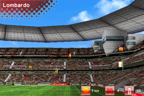 Real Soccer 2010 (iPhone) screenshot: Arena view