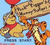 Disney's Pooh and Tigger's Hunny Safari (Game Boy Color) screenshot: Title screen (US)