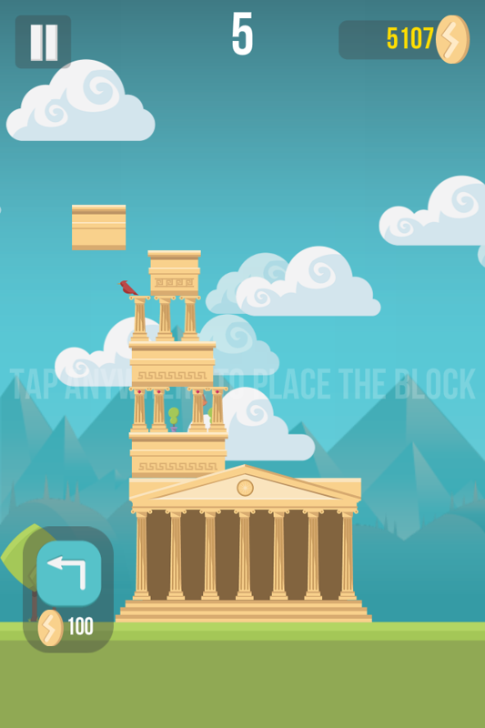 The Tower (iPhone) screenshot: Placing blocks