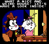 Baby Felix Halloween (Game Boy Color) screenshot: Nice and weird house