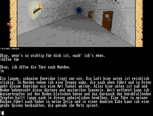 Hellowoon: Das Geheimnis des Zauberstabs (Amiga) screenshot: Fleeing