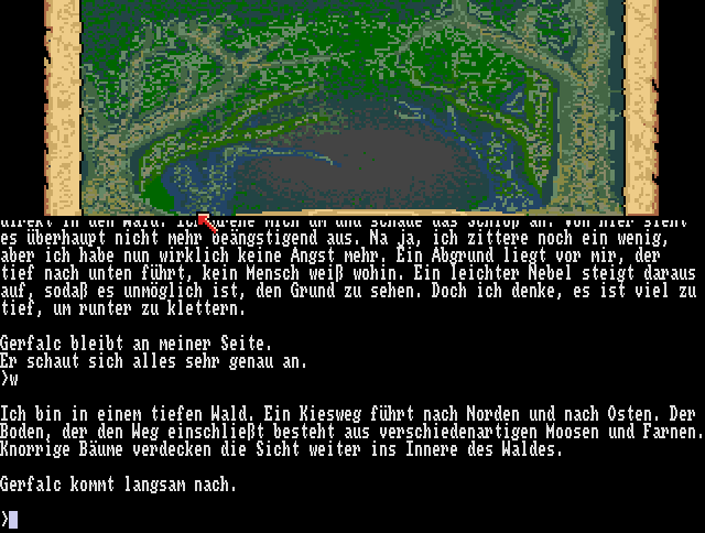 Hellowoon: Das Geheimnis des Zauberstabs (Amiga) screenshot: Into the woods