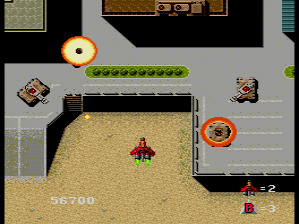 Raiden (TurboGrafx CD) screenshot: Enemy base