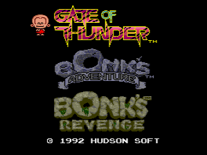 Gate of Thunder / Bonk's Adventure / Bonk's Revenge (TurboGrafx CD) screenshot: Title screen
