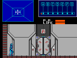 Cyborg Hunter (SEGA Master System) screenshot: Entered the base