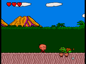 Turbo Duo (included games) (TurboGrafx CD) screenshot: (Bonk's Adventure) First enemy