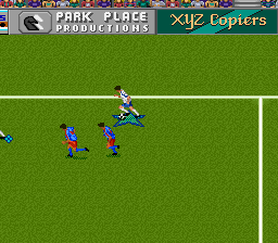 Champions World Class Soccer (SNES) screenshot: Park Place Productions