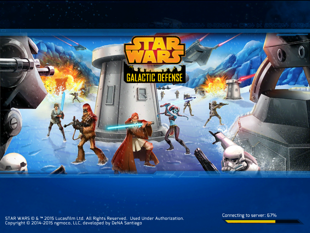Star Wars: Galactic Defense (iPad) screenshot: Server connecting screen