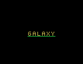 Galaxy (TI-99/4A) screenshot: Title screen