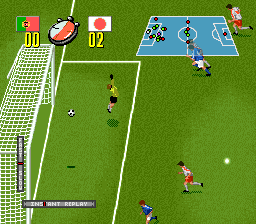 Champions World Class Soccer (SNES) screenshot: Goal Replay