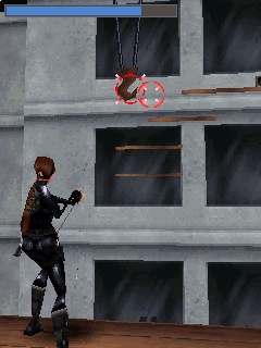 Lara Croft: Tomb Raider - Legend (Symbian) screenshot: Aiming with the grappling hook