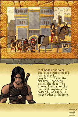 Battles of Prince of Persia (Nintendo DS) screenshot: More story