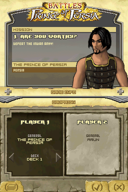 Battles of Prince of Persia (Nintendo DS) screenshot: Me